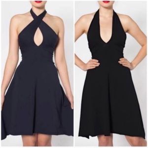American Apparel black convertible dress size as seen on tumblr size L 2012 ish
